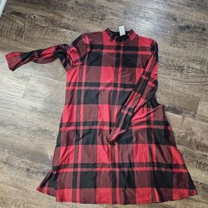 Womens red and black dress